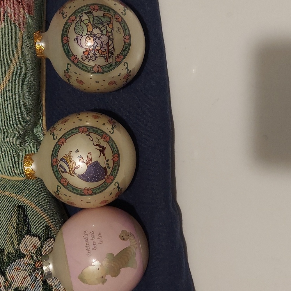 Set of 3 Vintage precious moments ornaments